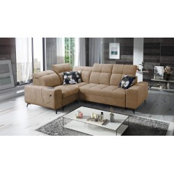 Ascot II Corner Sofa with Sleeping Function, USB Port, and Adjustable Headrests in Velvet, Wave 4 | Your Furniture Brand