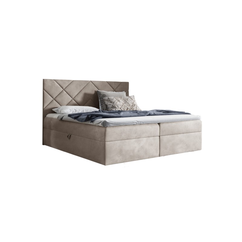 Łóżko kontynentalne Zendo III z pojemnikiem na pościel tkanina Fresh 2 Łóżko kontynentalne Zendo III z pojemnikiem na pościel tkanina Fresh 2