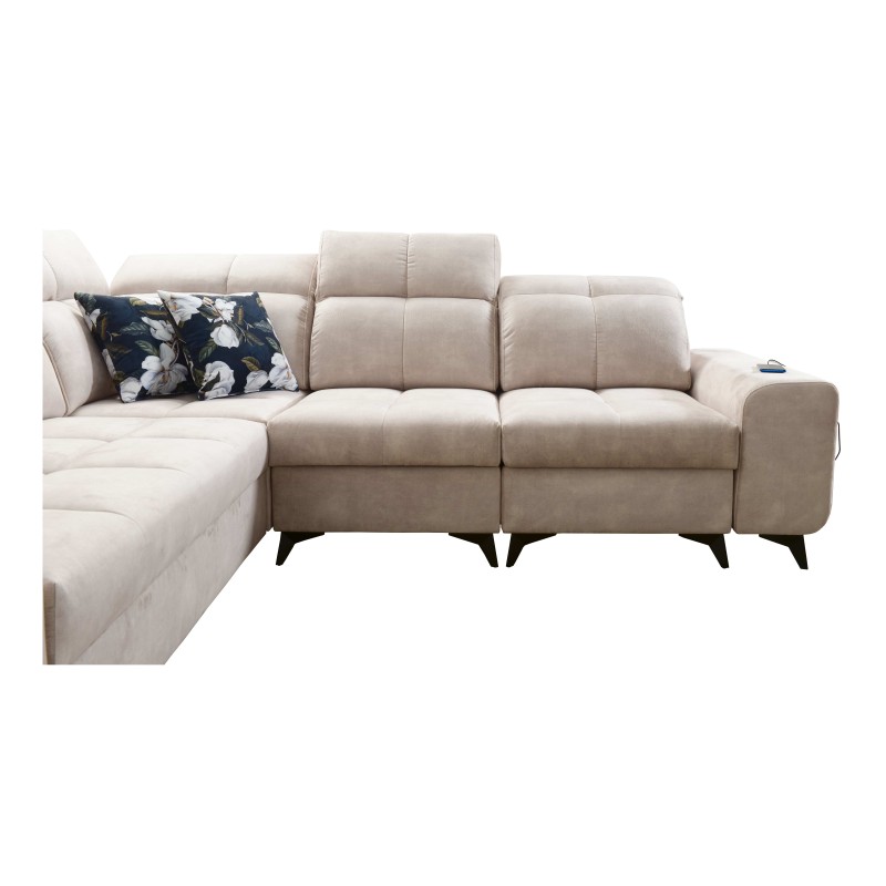 Ascot III Corner Sofa with Sleeping Function, USB Port, and Headrests | Your Classy Furniture Ascot III Corner Sofa with Sleeping Function, USB Port, and Headrests | Your Classy Furniture