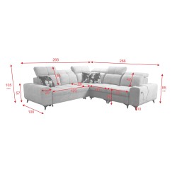 Ascot III Corner Sofa with Sleeping Function, USB Port, and Headrests | Your Classy Furniture Ascot III Corner Sofa with Sleeping Function, USB Port, and Headrests | Your Classy Furniture
