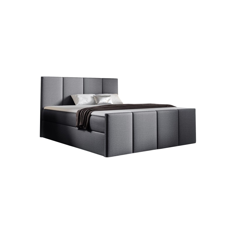 Łóżko kontynentalne Ulvaro z pojemnikiem na pościel tkanina Fancy 90 Łóżko kontynentalne Ulvaro z pojemnikiem na pościel tkanina Fancy 90