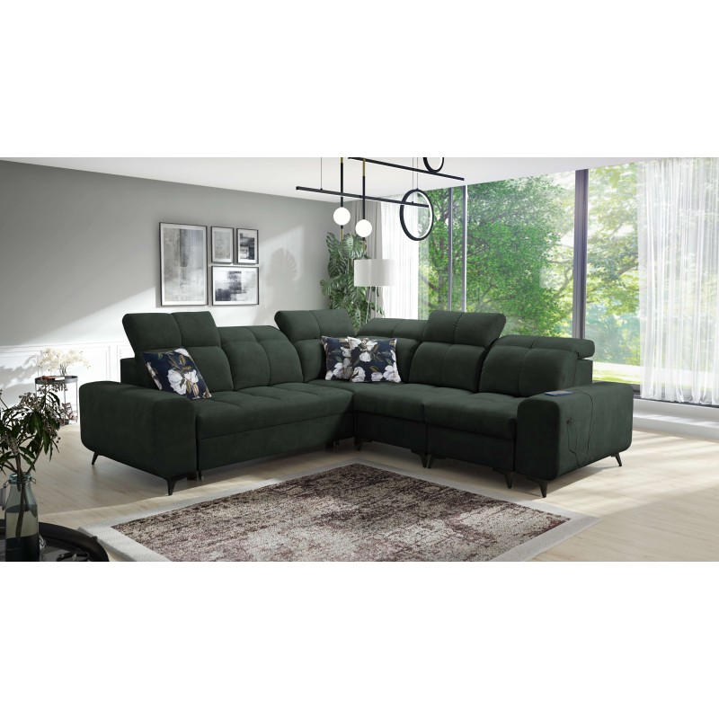 Ascot III Corner Sofa with Sleeping Function, USB Port, and Headrests | Your Classy Furniture Ascot III Corner Sofa with Sleeping Function, USB Port, and Headrests | Your Classy Furniture