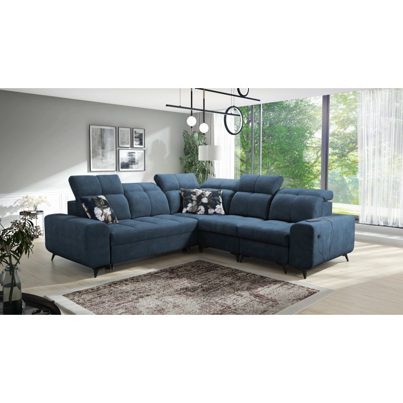 Ascot III Corner Sofa with Sleeping Function, USB Port, and Headrests | Your Classy Furniture Ascot III Corner Sofa with Sleeping Function, USB Port, and Headrests | Your Classy Furniture
