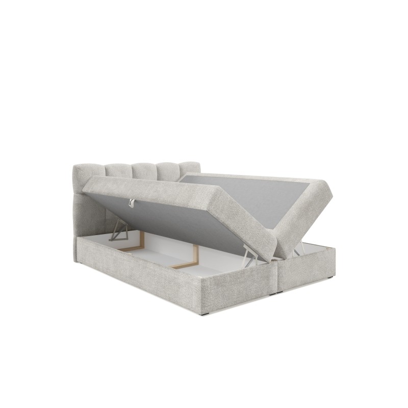 Łóżko kontynentalne Orivo z pojemnikiem na pościel tkanina Aragon 63