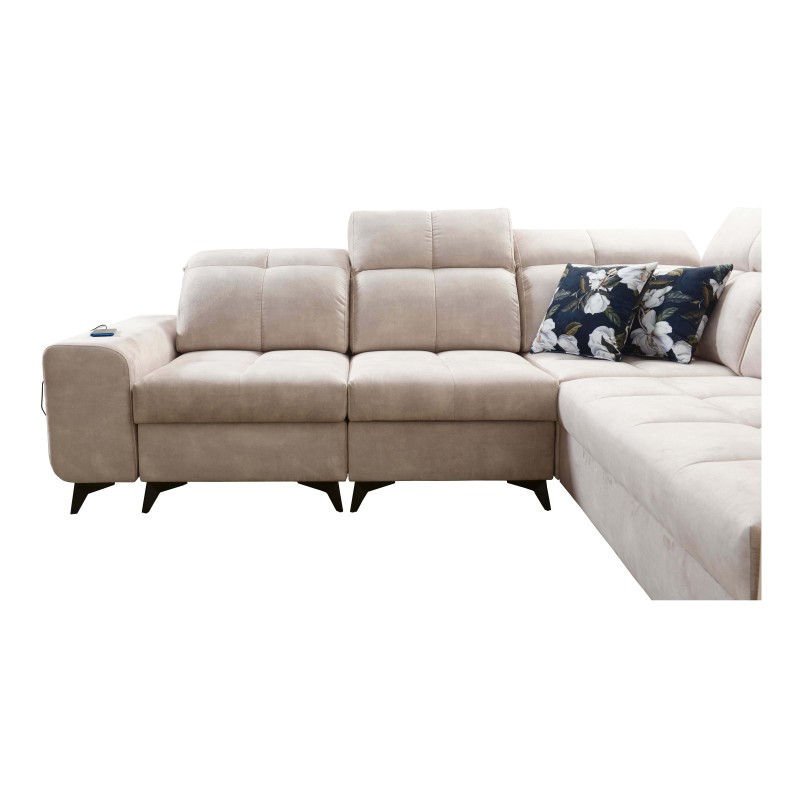 Ascot III Corner Sofa with Sleeping Function, USB Port, and Headrests | Your Classy Furniture Ascot III Corner Sofa with Sleeping Function, USB Port, and Headrests | Your Classy Furniture