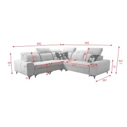 Ascot III Corner Sofa with Sleeping Function, USB Port, and Headrests | Your Classy Furniture Ascot III Corner Sofa with Sleeping Function, USB Port, and Headrests | Your Classy Furniture