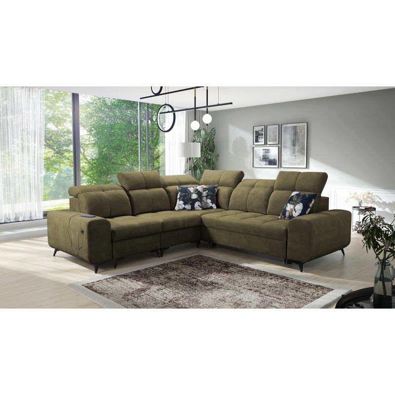 Ascot III Corner Sofa with Sleeping Function, USB Port, and Headrests | Your Classy Furniture Ascot III Corner Sofa with Sleeping Function, USB Port, and Headrests | Your Classy Furniture