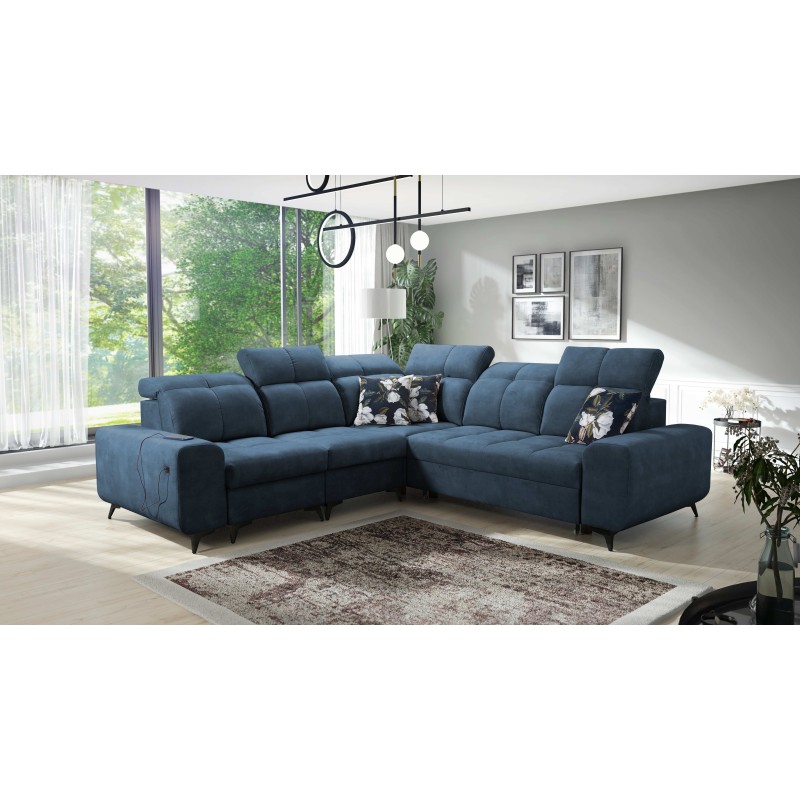 Ascot III Corner Sofa with Sleeping Function, USB Port, and Headrests | Your Classy Furniture Ascot III Corner Sofa with Sleeping Function, USB Port, and Headrests | Your Classy Furniture