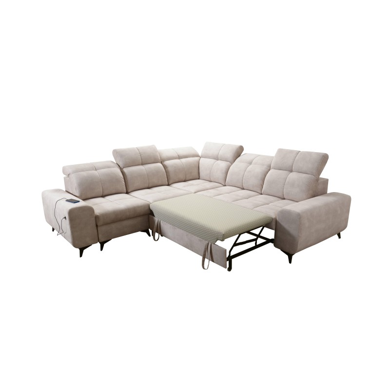 Ascot III Corner Sofa with Sleeping Function, USB Port, and Headrests | Your Classy Furniture Ascot III Corner Sofa with Sleeping Function, USB Port, and Headrests | Your Classy Furniture