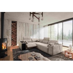 Narożnik Milano II Mix z funkcją spania i relax Plecionka, Verita 09 Narożnik Milano II Mix z funkcją spania i relax Plecionka, Verita 09