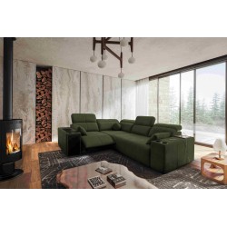 Narożnik milano II mix z funkcja spania oraz funkcja relax tkanina verita 39