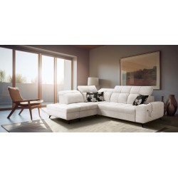Ascot VII corner sofa with sleeping function, USB port, adjustable headrests – sophistication and comfort in one