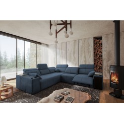 Narożnik milano III mix z funkcja spania oraz funkcja relax tkanina verita 76