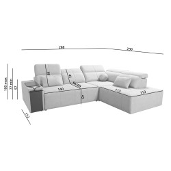 Narożnik Milano VII z funkcją spania | Elegancki mebel do Twojego salonu Narożnik Milano VII z funkcją spania | Elegancki mebel do Twojego salonu