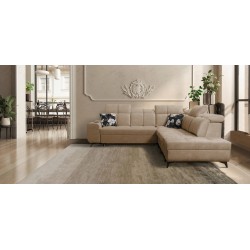 Ascot IX corner sofa with a sleeping function, USB port, and adjustable headrests - Velvet, Wave 4
