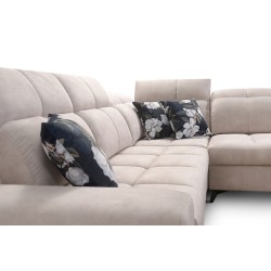 Ascot IX corner sofa with sleeping function, USB port, and adjustable headrests - Velvet, Wave 5 Ascot IX corner sofa with sleeping function, USB port, and adjustable headrests - Velvet, Wave 5