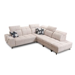 Ascot IX corner sofa with sleeping function, USB port, and adjustable headrests - Velvet, Wave 10 Ascot IX corner sofa with sleeping function, USB port, and adjustable headrests - Velvet, Wave 10