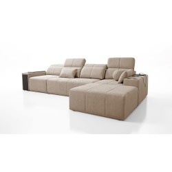 Elegancki Narożnik Milano XII z funkcją spania - Tkanina Plecionka, Verita 09 Elegancki Narożnik Milano XII z funkcją spania - Tkanina Plecionka, Verita 09