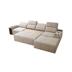 Elegancki Narożnik Milano XII z funkcją spania - Tkanina Plecionka, Verita 39 Elegancki Narożnik Milano XII z funkcją spania - Tkanina Plecionka, Verita 39