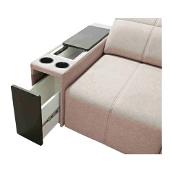 Elegancki Narożnik Milano XII z funkcją spania - Tkanina Plecionka, Verita 76 Elegancki Narożnik Milano XII z funkcją spania - Tkanina Plecionka, Verita 76