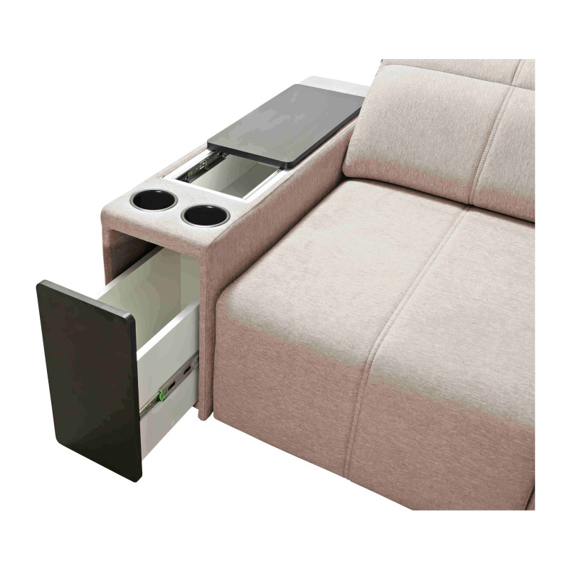 Narożnik milano XII Mix z funkcja spania oraz funkcją relax tkanina Verita 75