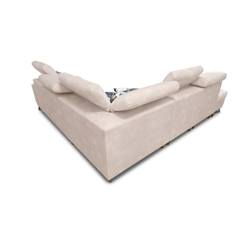 Ascot IX corner sofa with a sleeping function, USB port, and adjustable headrests - Velvet, Wave 2 Ascot IX corner sofa with a sleeping function, USB port, and adjustable headrests - Velvet, Wave 2