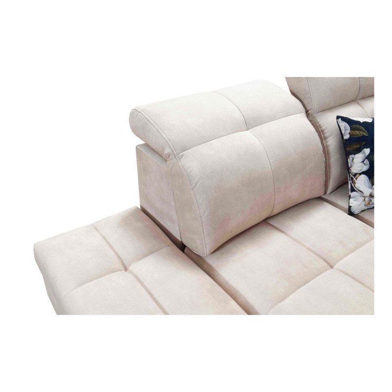 Ascot IX corner sofa with a sleeping function, USB port, and adjustable headrests - Velvet, Wave 11 Ascot IX corner sofa with a sleeping function, USB port, and adjustable headrests - Velvet, Wave 11
