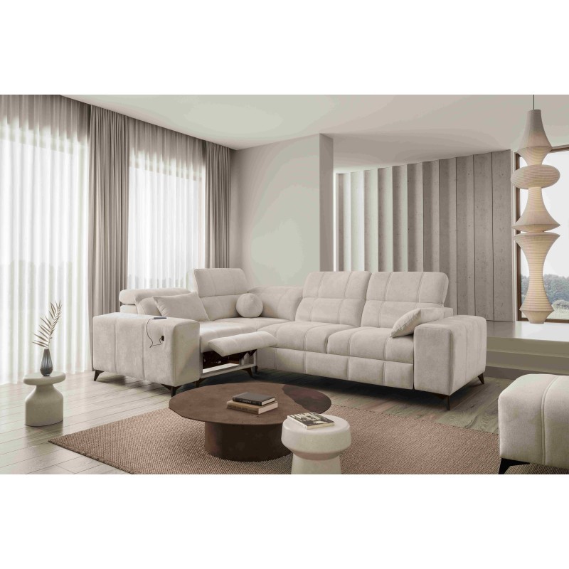 Narożnik ballagio II Mix z funkcją spania oraz funkcją relax tkanina Spring 1108