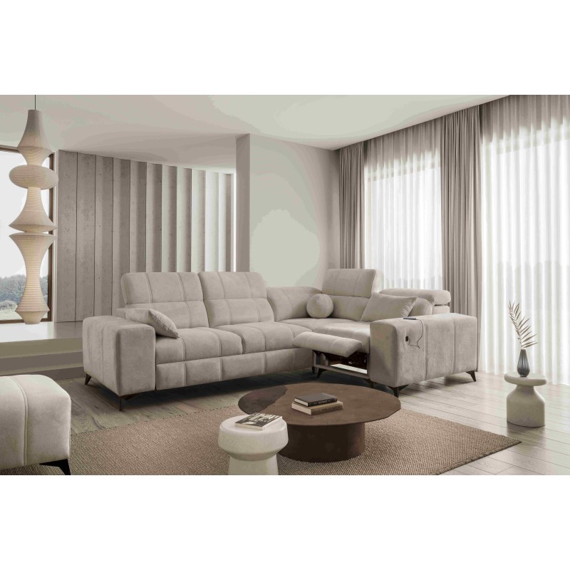Narożnik ballagio II Mix z funkcją spania oraz funkcją relax tkanina Spring 1110