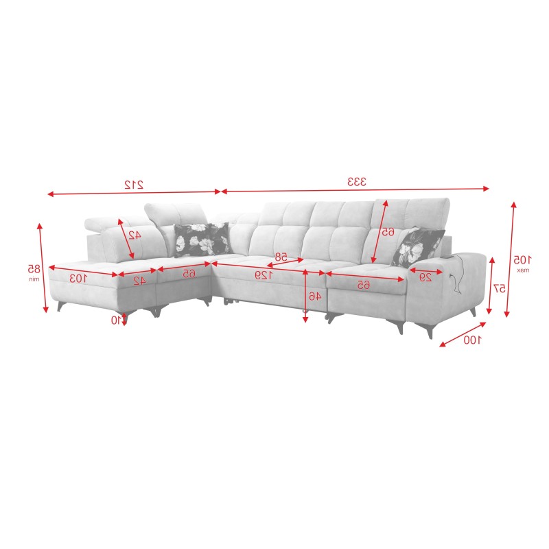 Ascot XI Corner Sofa with Sleeping Function - Luxury and Comfort in Your Home Ascot XI Corner Sofa with Sleeping Function - Luxury and Comfort in Your Home