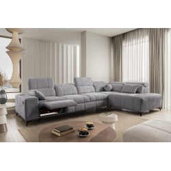 Narożnik ballagio XI Mix z funkcją spania oraz funkcją relax tkanina Spring 1102