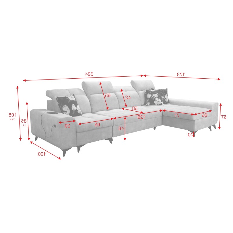 Ascot XII Corner Sofa with Sleeping Function - Comfort and Functionality in One Ascot XII Corner Sofa with Sleeping Function - Comfort and Functionality in One