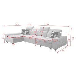 Ascot XII Corner Sofa with Sleeping Function - Comfort and Functionality in One Ascot XII Corner Sofa with Sleeping Function - Comfort and Functionality in One