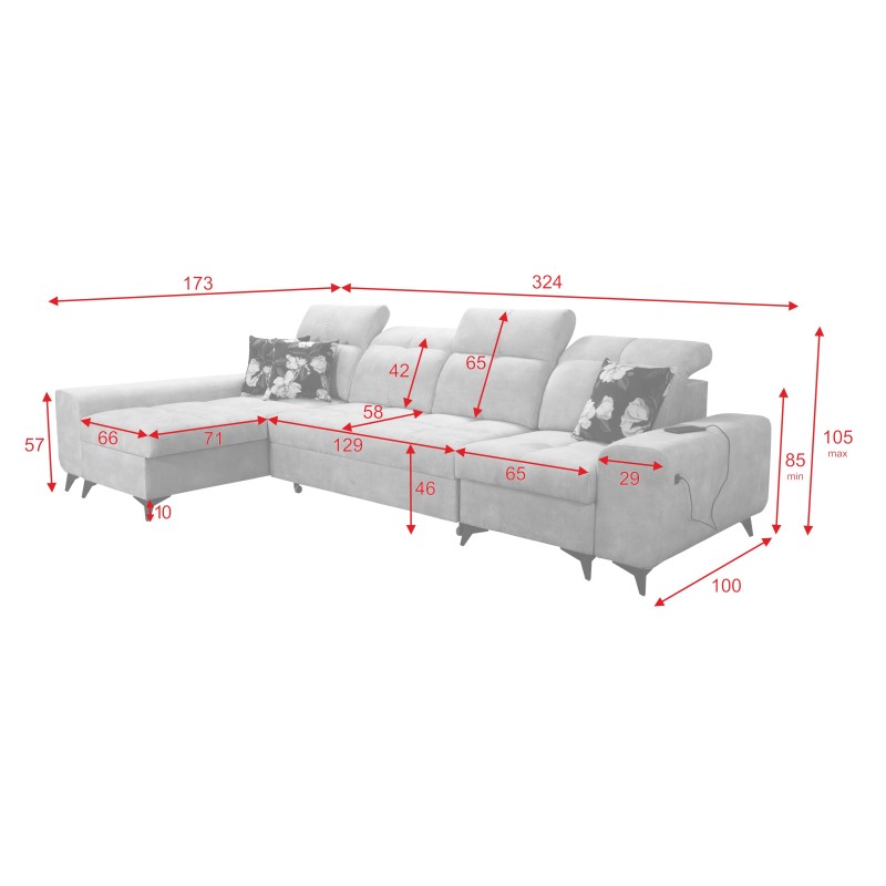 Ascot XII Corner Sofa with Sleeping Function - Comfort and Functionality in One Ascot XII Corner Sofa with Sleeping Function - Comfort and Functionality in One