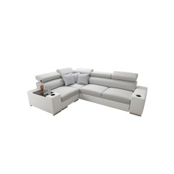 Narożnik Napoli II z funkcją spania oraz otwieranym barkiem Tkanina Amor Velvet 4302 + Ecoskóra Narożnik Napoli II z funkcją spania oraz otwieranym barkiem Tkanina Amor Velvet 4302 + Ecoskóra