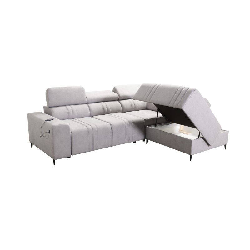 Narożnik Verona VII z funkcją spania w tkaninie Welur, Vena 6 – elegancja i funkcjonalność Narożnik Verona VII z funkcją spania w tkaninie Welur, Vena 6 – elegancja i funkcjonalność
