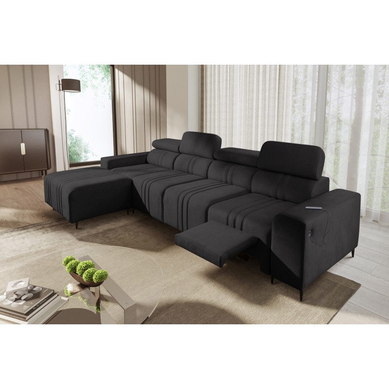 Narożnik Verona XII Mix z funkcją spania oraz funkcją relax manualna tkanina Vena 20