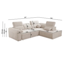 Narożnik Luxor VII z funkcją spania Plecionka, Wind 84 - połączenie stylu i funkcjonalności Narożnik Luxor VII z funkcją spania Plecionka, Wind 84 - połączenie stylu i funkcjonalności