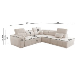 Narożnik Luxor IX z funkcją spania tkanina Wind 05 Narożnik Luxor IX z funkcją spania tkanina Wind 05