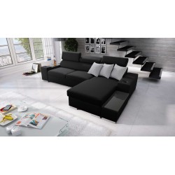Napoli I maxi corner sofa with a sleeping function and an opening bar