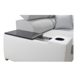 Narożnik Napoli I maxi z funkcją spania oraz otwieranym barkiem Tkanina Amor Velvet 4301 + Ecoskóra Narożnik Napoli I maxi z funkcją spania oraz otwieranym barkiem Tkanina Amor Velvet 4301 + Ecoskóra