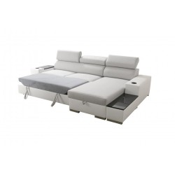 Narożnik Napoli I maxi z funkcją spania oraz otwieranym barkiem Tkanina Amor Velvet 4304 + Ecoskóra Narożnik Napoli I maxi z funkcją spania oraz otwieranym barkiem Tkanina Amor Velvet 4304 + Ecoskóra