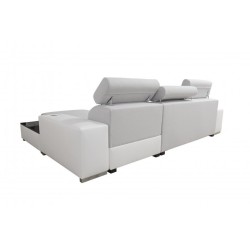 Narożnik Napoli I maxi z funkcją spania oraz otwieranym barkiem Tkanina Amor Velvet 4311 + Ecoskóra Narożnik Napoli I maxi z funkcją spania oraz otwieranym barkiem Tkanina Amor Velvet 4311 + Ecoskóra
