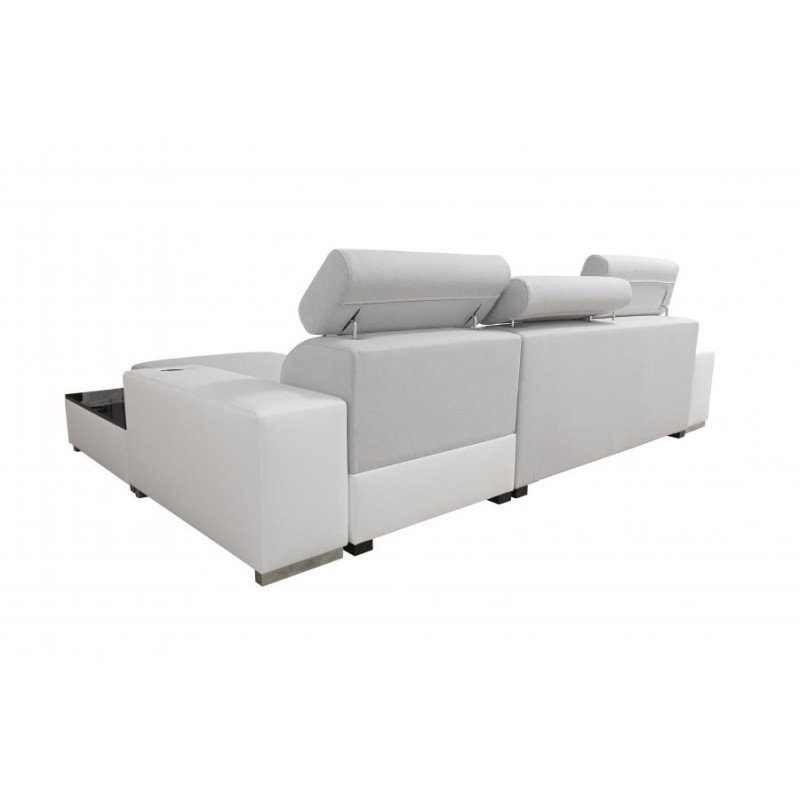 Narożnik Napoli I maxi z funkcją spania oraz otwieranym barkiem Tkanina Amor Velvet 4311 + Ecoskóra Narożnik Napoli I maxi z funkcją spania oraz otwieranym barkiem Tkanina Amor Velvet 4311 + Ecoskóra