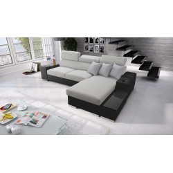Napoli I maxi corner sofa with a sleeping function and an opening bar