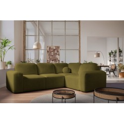 Narożnik Monaco II z funkcją spania w tkaninie Welur, Velo 629 - elegancja i funkcjonalność w jednym