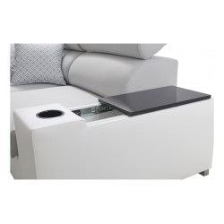 Narożnik Napoli I maxi z funkcją spania oraz otwieranym barkiem Tkanina Amor Velvet 4301 + Ecoskóra Narożnik Napoli I maxi z funkcją spania oraz otwieranym barkiem Tkanina Amor Velvet 4301 + Ecoskóra