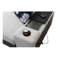 Narożnik Prestige I z funkcją spania i portem usb tkanina Freya 210.25 + Tauro 8207