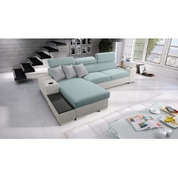 Napoli I maxi corner sofa with a sleeping function and an opening bar