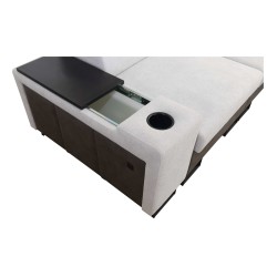 Narożnik Prestige I Maxi z funkcją spania i portem usb - Miękka w dotyku, Freya 210.24 + Tauro 8207 Narożnik Prestige I Maxi z funkcją spania i portem usb - Miękka w dotyku, Freya 210.24 + Tauro 8207
